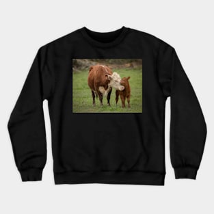 Momma Cow and Calf aka "Bovine Madonna" Crewneck Sweatshirt